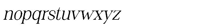 Silvera Text Light Slanted Font LOWERCASE