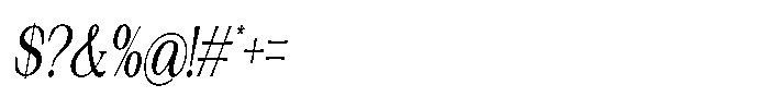 Silvera Text Medium Condensed Italic Font OTHER CHARS
