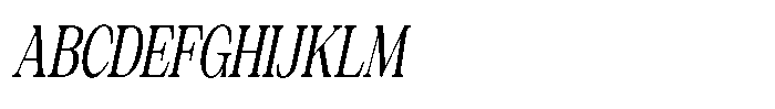 Silvera Text Medium Condensed Slanted Font UPPERCASE