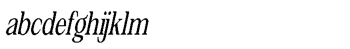 Silvera Text Medium Condensed Slanted FONT