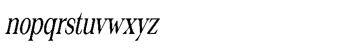 Silvera Text Medium Condensed Slanted Font LOWERCASE