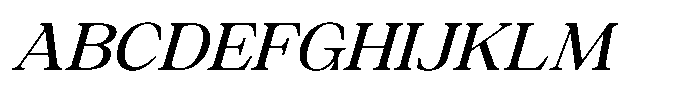 Silvera Text Medium Expanded Italic Font UPPERCASE