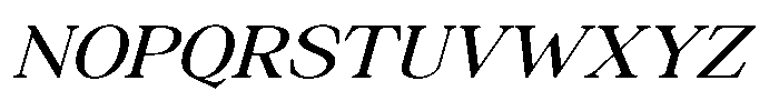 Silvera Text Medium Expanded Italic Font UPPERCASE