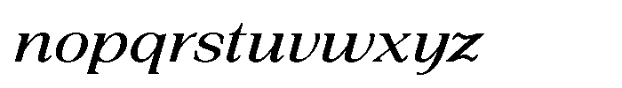 Silvera Text Medium Expanded Italic Font LOWERCASE