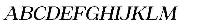 Silvera Text Medium Expanded Slanted Font UPPERCASE