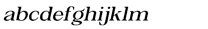 Silvera Text Medium Expanded Slanted FONT