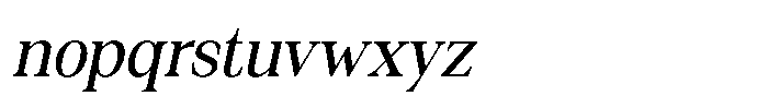 Silvera Text Medium Slanted Font LOWERCASE