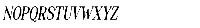 Silvera Text Semi Bold Condensed Italic Font UPPERCASE