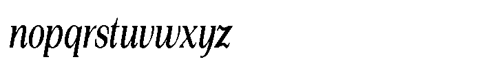 Silvera Text Semi Bold Condensed Italic Font LOWERCASE