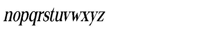 Silvera Text Semi Bold Condensed Slanted Font LOWERCASE