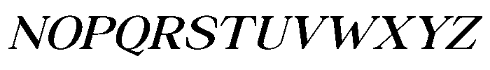 Silvera Text Semi Bold Expanded Italic Font UPPERCASE