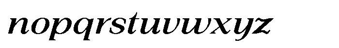Silvera Text Semi Bold Expanded Italic Font LOWERCASE