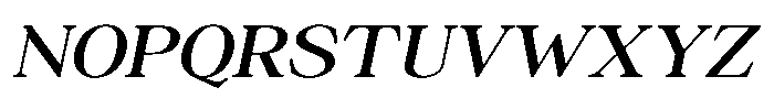 Silvera Text Semi Bold Expanded Slanted Font UPPERCASE
