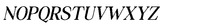 Silvera Text Semi Bold Slanted Font UPPERCASE