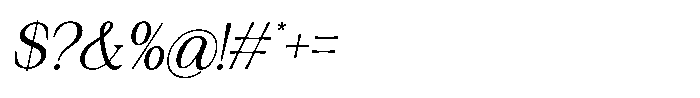 Silvera Text Slanted Font OTHER CHARS