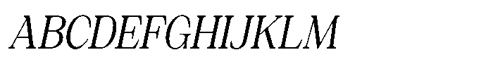 Silvera Text Slanted Font UPPERCASE