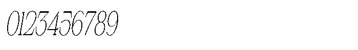 Silvera Text Thin Condensed Italic Font OTHER CHARS