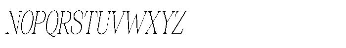 Silvera Text Thin Condensed Italic Font UPPERCASE