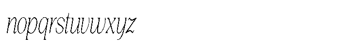 Silvera Text Thin Condensed Italic Font LOWERCASE