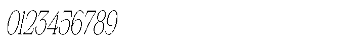 Silvera Text Thin Condensed Slanted Font OTHER CHARS