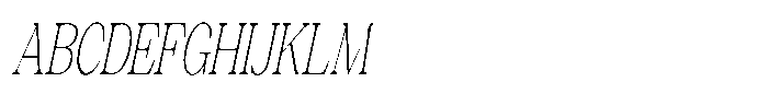 Silvera Text Thin Condensed Slanted Font UPPERCASE