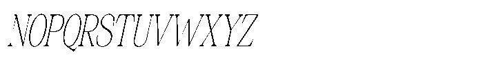 Silvera Text Thin Condensed Slanted Font UPPERCASE