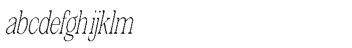 Silvera Text Thin Condensed Slanted FONT
