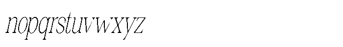 Silvera Text Thin Condensed Slanted Font LOWERCASE