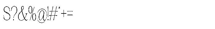 Silvera Text Thin Condensed Font OTHER CHARS