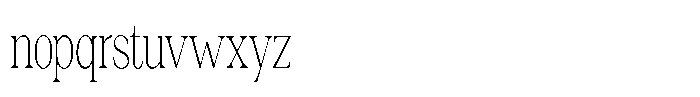 Silvera Text Thin Condensed Font LOWERCASE
