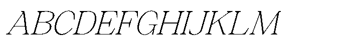 Silvera Text Thin Expanded Italic Font UPPERCASE