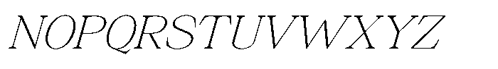 Silvera Text Thin Expanded Italic Font UPPERCASE