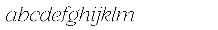 Silvera Text Thin Expanded Italic FONT