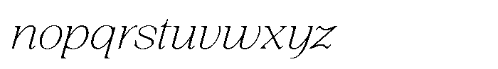 Silvera Text Thin Expanded Italic Font LOWERCASE
