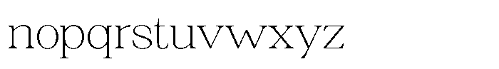 Silvera Text Thin Expanded Font LOWERCASE