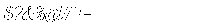 Silvera Text Thin Italic Font OTHER CHARS