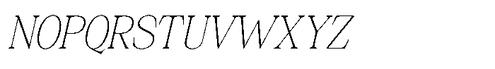 Silvera Text Thin Italic Font UPPERCASE
