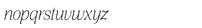Silvera Text Thin Italic Font LOWERCASE