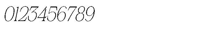 Silvera Text Thin Slanted Font OTHER CHARS
