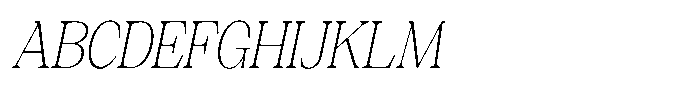 Silvera Text Thin Slanted Font UPPERCASE