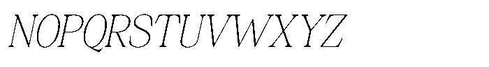 Silvera Text Thin Slanted Font UPPERCASE
