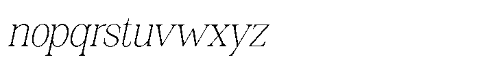 Silvera Text Thin Slanted Font LOWERCASE