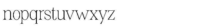 Silvera Text Thin Font LOWERCASE