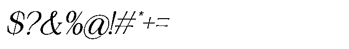 Silvera Text Variable Thin Italic Font OTHER CHARS