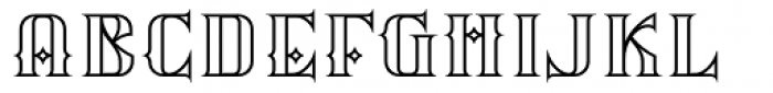 Silverblade Outline Font UPPERCASE