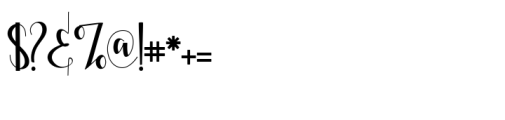 Silvia Script Font OTHER CHARS