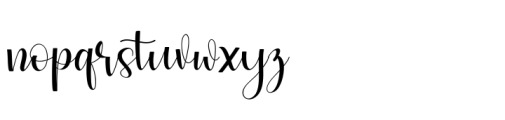 Silvia Script Font LOWERCASE