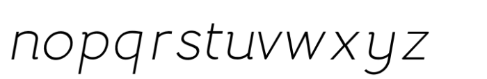 Simpatico Light Italic Font LOWERCASE
