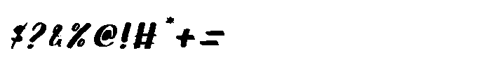 Simple Chating Italic Font OTHER CHARS