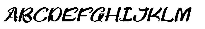 Simple Chating Italic Font UPPERCASE